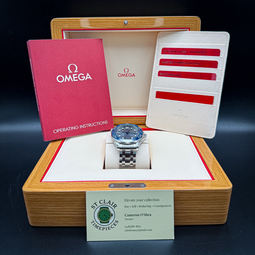 Omega Seamaster Diver 300 M 42mm 210.30.42.20.06.001 Blue w/ B&P